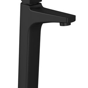 Misturador monocomando de mesa bica alta para lavatório Level Black Matte